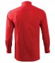 pánská košile long sleeve - azurově červená 0