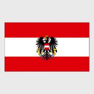 Tištěná vlajka Rakouska s orlicí