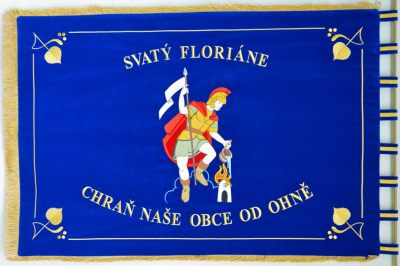 vlajka SDH univerzalni - rub s Florianem
