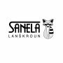 Firemní logo velmi známého výrobce Sanela, která se zabývá čidly pro splachovací systémy pro toalety.