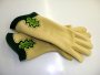 Myslivecké kožené rukavice z pravé jelenice s vyšitým dubovým listem