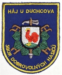 Hasičská nášivka Háj u Duchcova