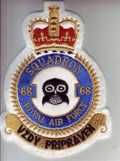 Letecká nášivka 68 SQUADRON RAF