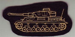 Vojenská nášivka - Německý tank PzKpfw.IV barva písková