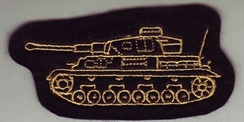 Vojenská nášivka - Německý tank PzKpfw.IV barva písková