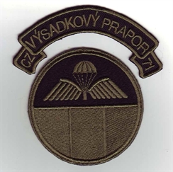Vojenská nášivka - 71. výsadkový prapor Chrudim - polní