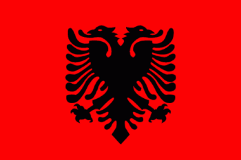 Tištěná vlajka Albánie