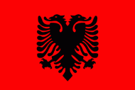 Tištěná vlajka Albánie 