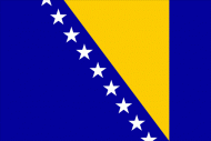 Tištěná vlajka Bosna a Hercegovina