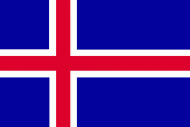 Tištěná vlajka Islandu