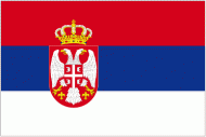 Tištěná vlajka Srbska