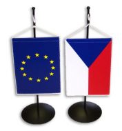 Set stolních vlaječek ČR a EU 