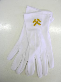 Ceremoniální látkové rukavice pro horníky
