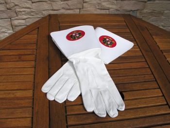 Hasičské kožené rukavice s vyšitým hasičským motivem 2