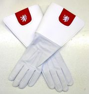Ceremoniální rukavice pro vlajkonoše z jehněčí kůže