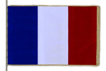 Slavnostní sametová vlajka Francie