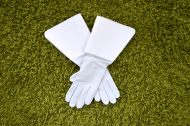 Slavnostní kožené rukavice pro vlajkonoše - vyšší provedení