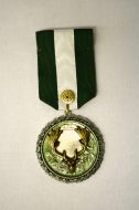 Myslivecká medaile s motivem daňka barva mosaz