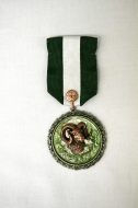 Myslivecká medaile s motivem muflona barva měď