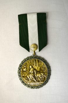 Myslivecká medaile - sv. Hubert barva zlatá