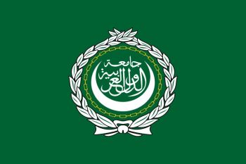 Liga arabských států tištěná vlajka