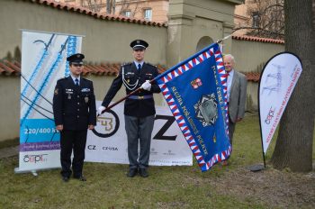 Vyšívaný prapor Policie ČR Služba pořádkové policie