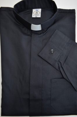 košile kněžská černá dlouhý rukáv