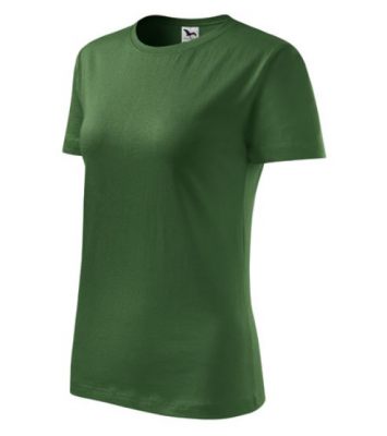 dámské triko Basic - lahvově zelená