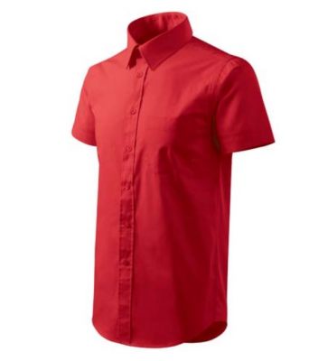 pánská košile short sleeve - nebesky červená 1