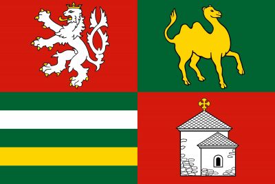 Plzeňský kraj tištěná vlajka