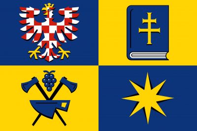 Zlínský kraj tištěná  vlajka